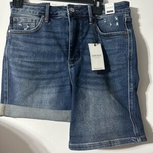 ❤️ NWT! JUDY BLUE HIGH WAIST TUMMY CONTROL STRETCH DENIM SHORTS LARGE